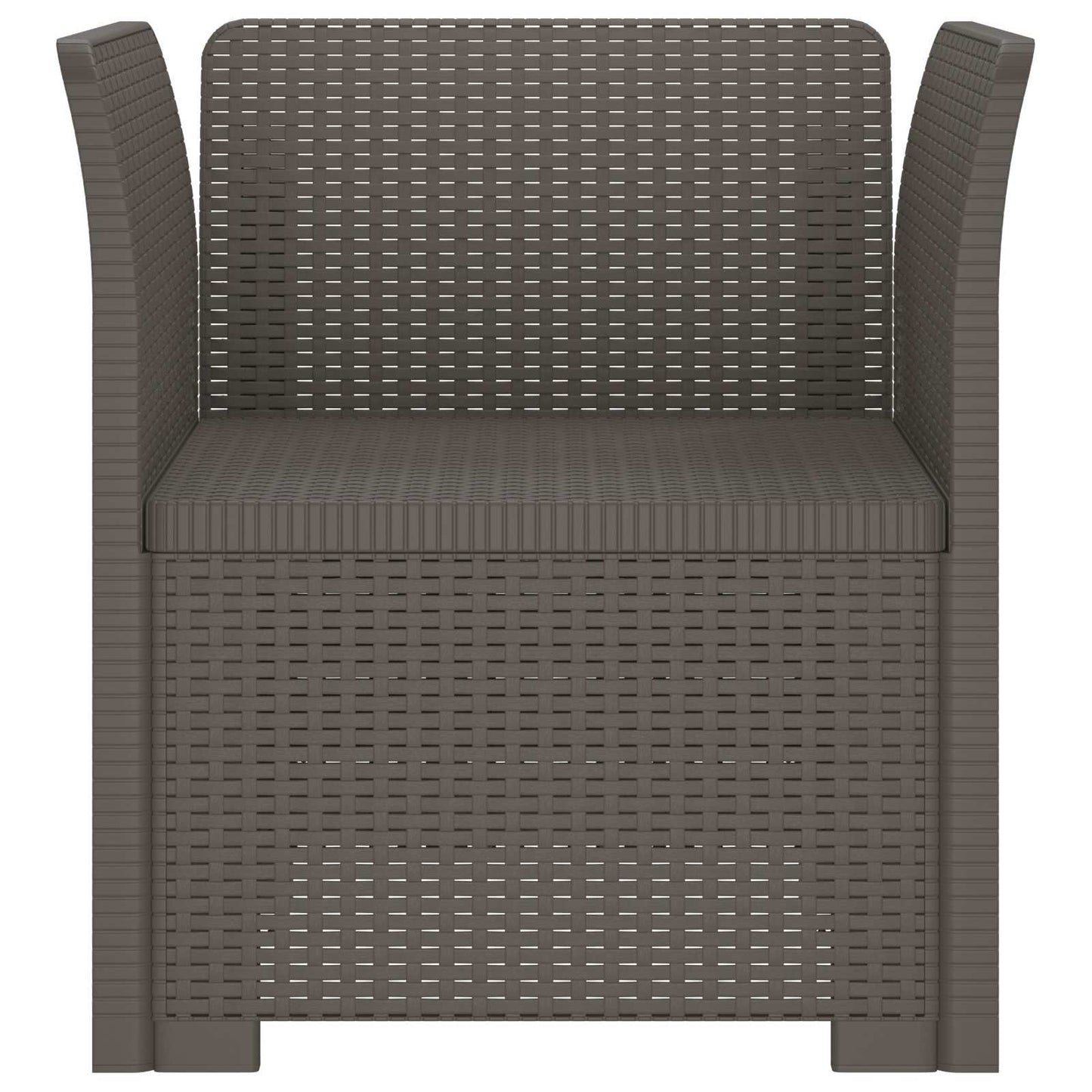 1-Seater Armchair Rattan Look PP Light Grey