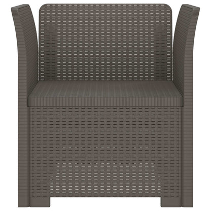 1-Seater Armchair Rattan Look PP Light Grey