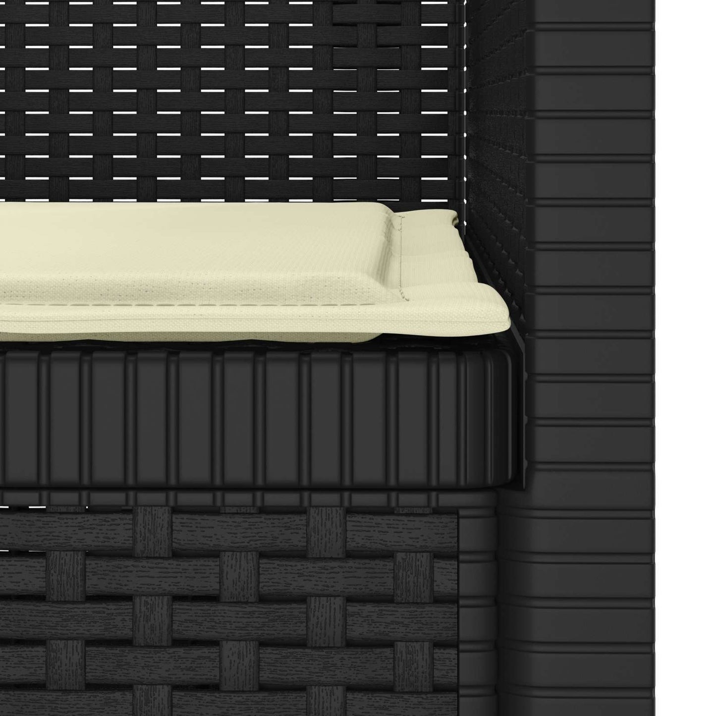 1-Seater Armchair with Cushion Rattan Look PP Anthracite