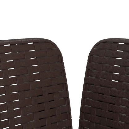 1-Seater Armchair with Cushion Rattan Look PP Brown