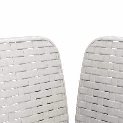 1-Seater Armchair with Cushion Rattan Look PP White