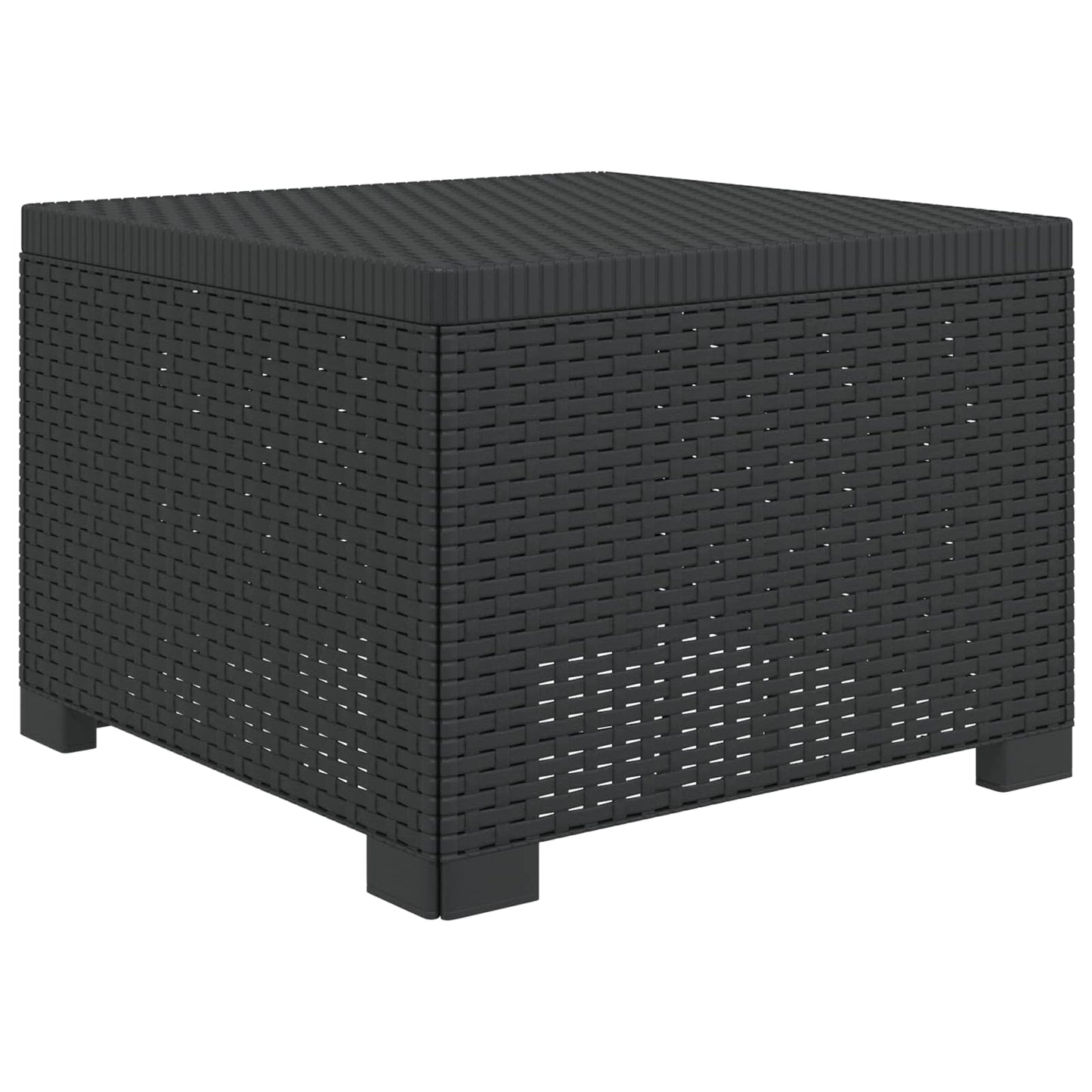 3-Seater Garden Sofa Rattan Look PP Anthracite