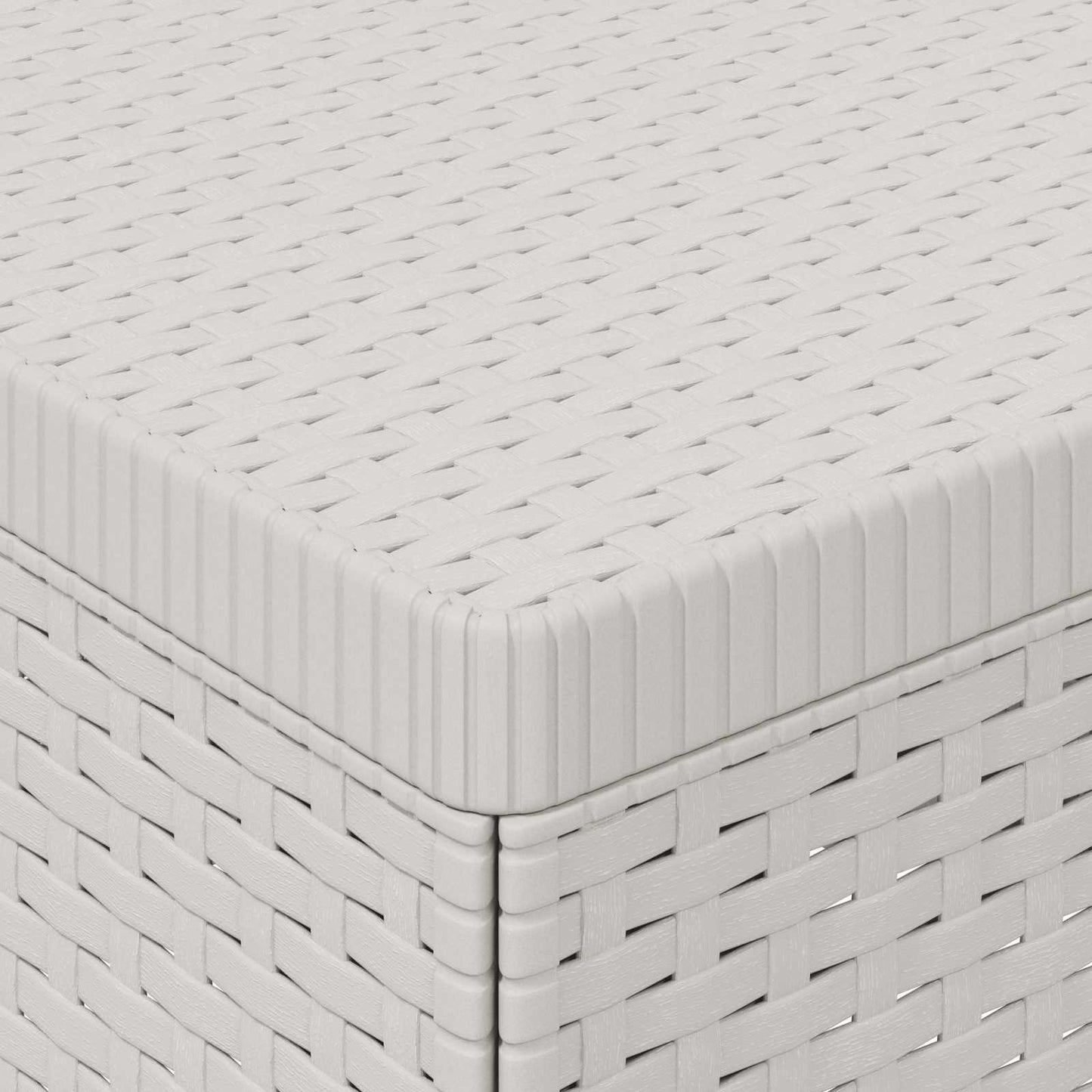 2-Seater Garden Sofa Rattan Look PP White