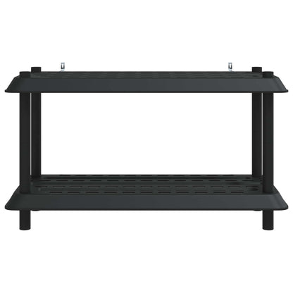Shelving Unit 2-Tier 100 x 40 x 55.5 cm PP Anthracite