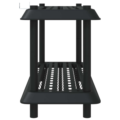 Shelving Unit 2-Tier 100 x 40 x 55.5 cm PP Anthracite