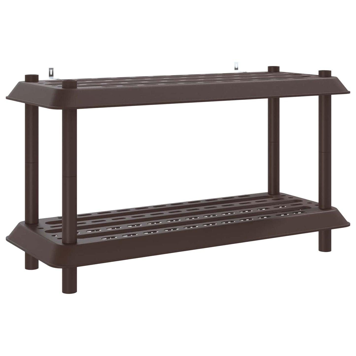 Shelving Unit 2-Tier 100 x 40 x 55.5 cm PP Brown