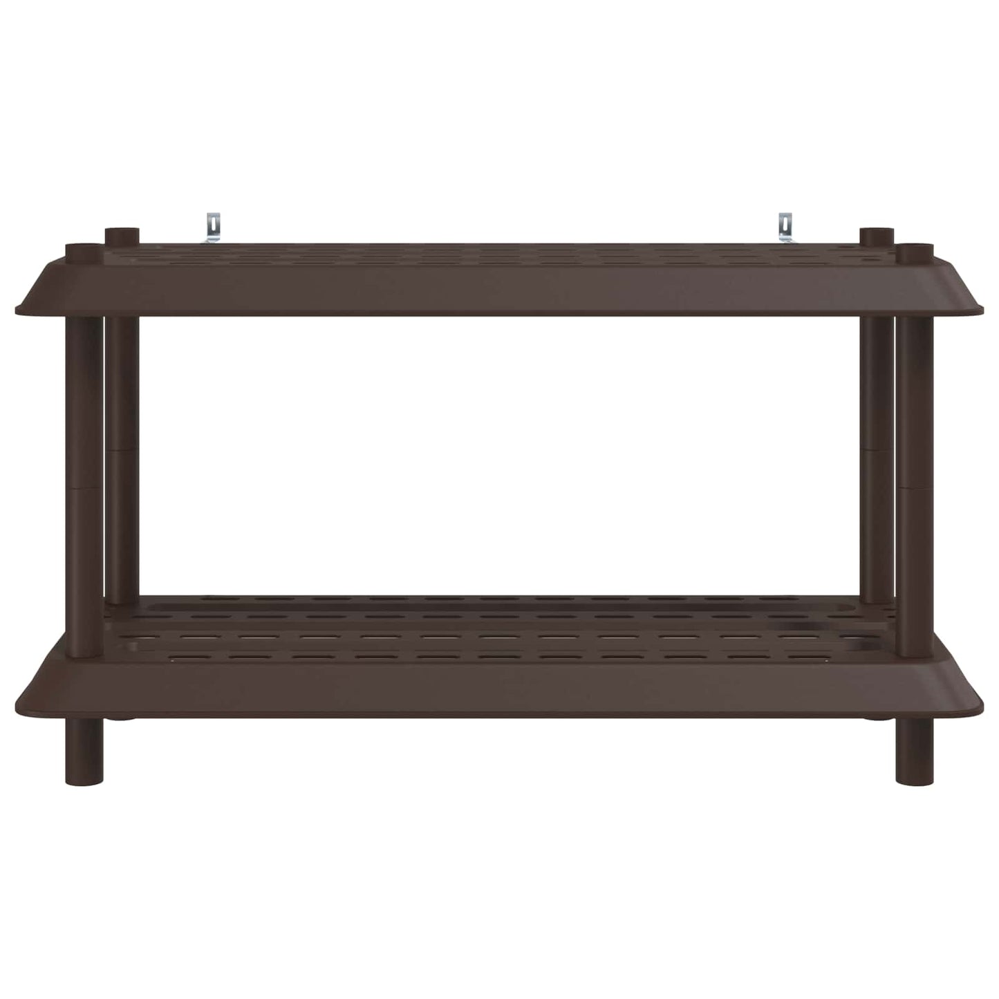 Shelving Unit 2-Tier 100 x 40 x 55.5 cm PP Brown
