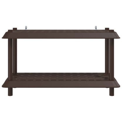 Shelving Unit 2-Tier 100 x 40 x 55.5 cm PP Brown