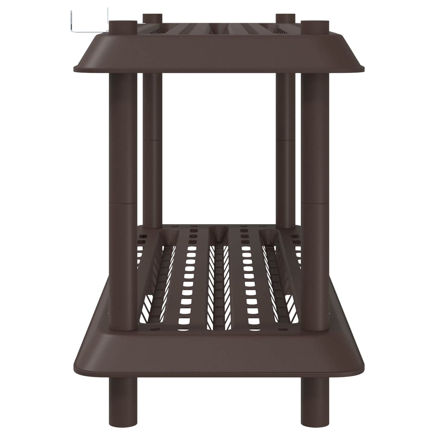 Shelving Unit 2-Tier 100 x 40 x 55.5 cm PP Brown