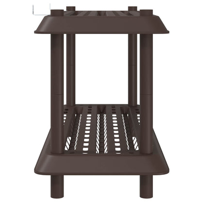 Shelving Unit 2-Tier 100 x 40 x 55.5 cm PP Brown