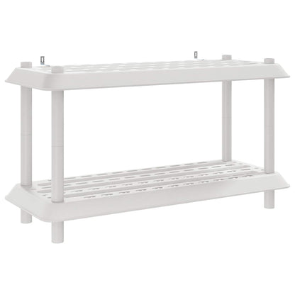 Shelving Unit 2-Tier 100 x 40 x 55.5 cm PP White