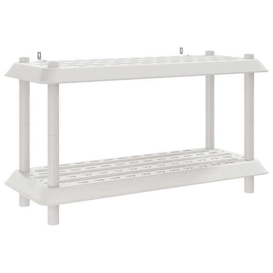 Shelving Unit 2-Tier 100 x 40 x 55.5 cm PP White