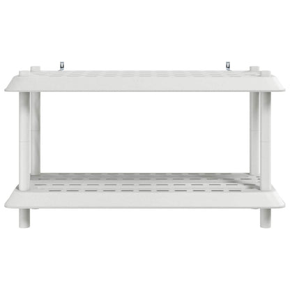 Shelving Unit 2-Tier 100 x 40 x 55.5 cm PP White