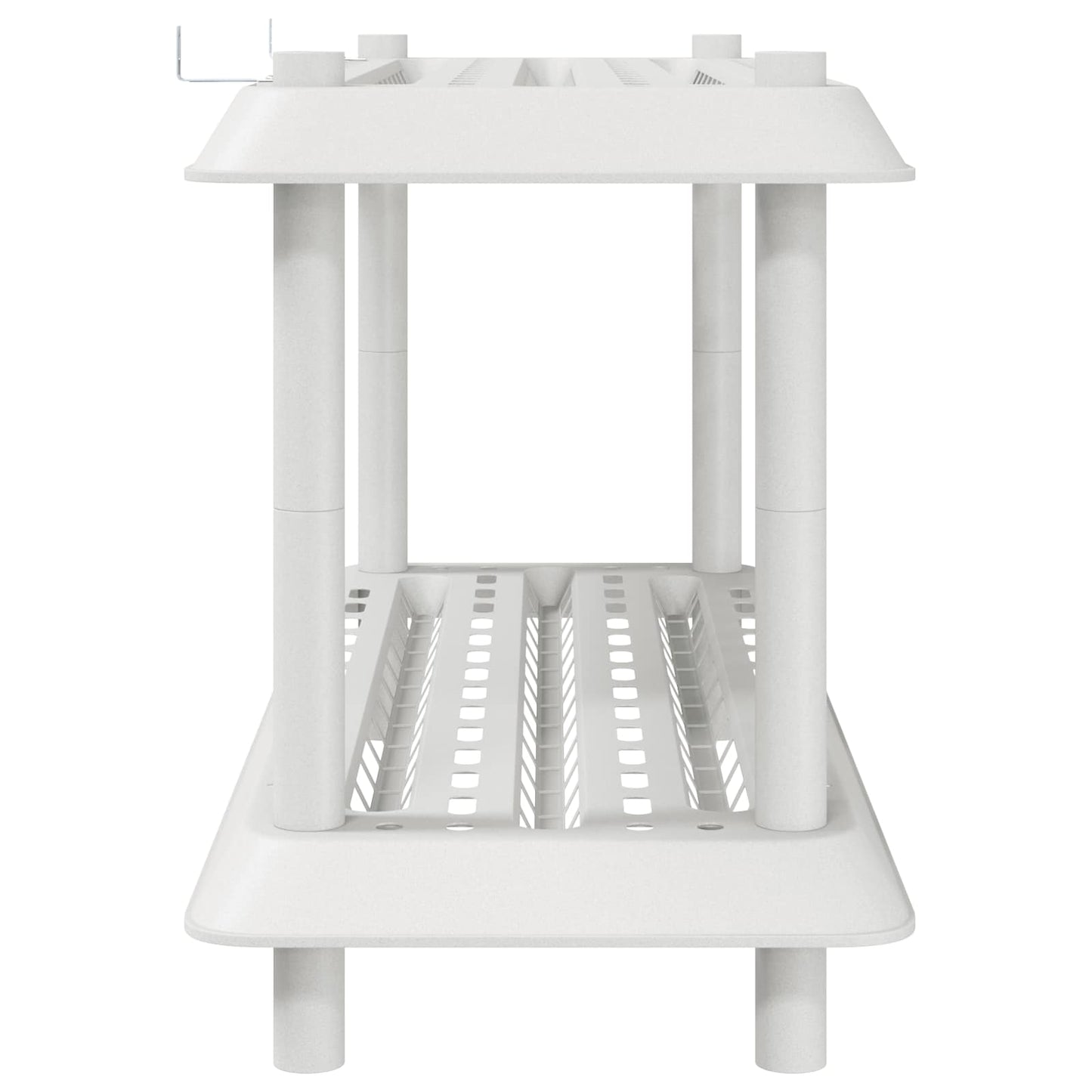 Shelving Unit 2-Tier 100 x 40 x 55.5 cm PP White
