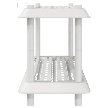 Shelving Unit 2-Tier 100 x 40 x 55.5 cm PP White