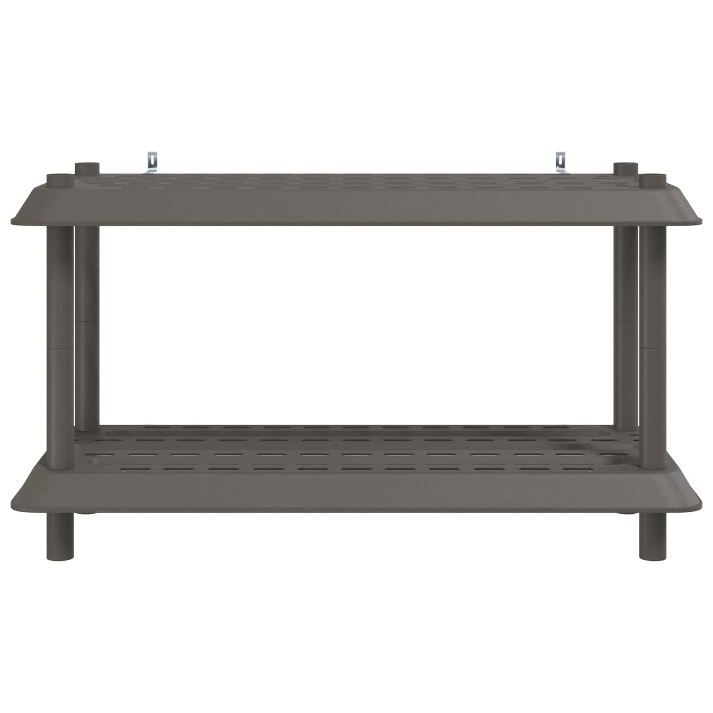 Shelving Unit 2-Tier 100 x 40 x 55.5 cm PP Light Grey