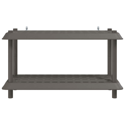 Shelving Unit 2-Tier 100 x 40 x 55.5 cm PP Light Grey