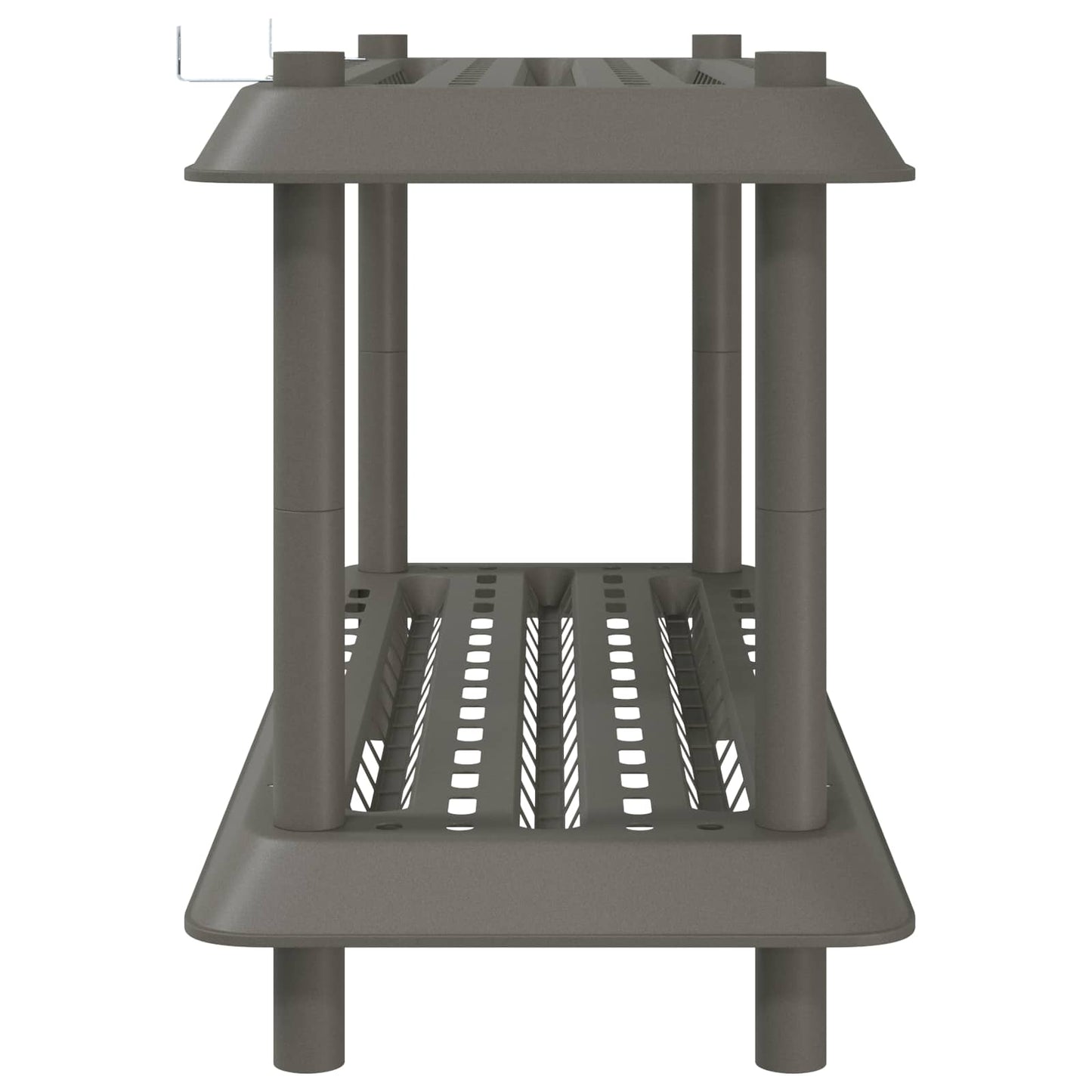 Shelving Unit 2-Tier 100 x 40 x 55.5 cm PP Light Grey