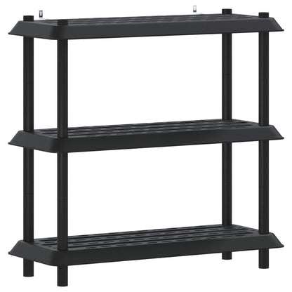 Shelving Unit 3-Tier 100 x 40 x 96 cm PP Anthracite