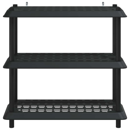Shelving Unit 3-Tier 100 x 40 x 96 cm PP Anthracite