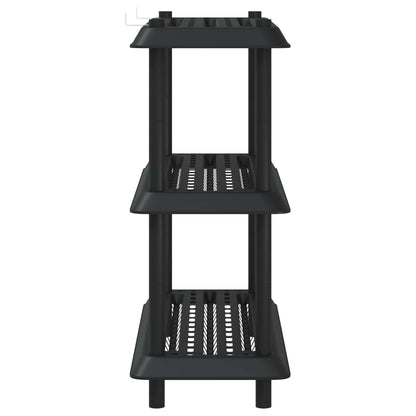 Shelving Unit 3-Tier 100 x 40 x 96 cm PP Anthracite