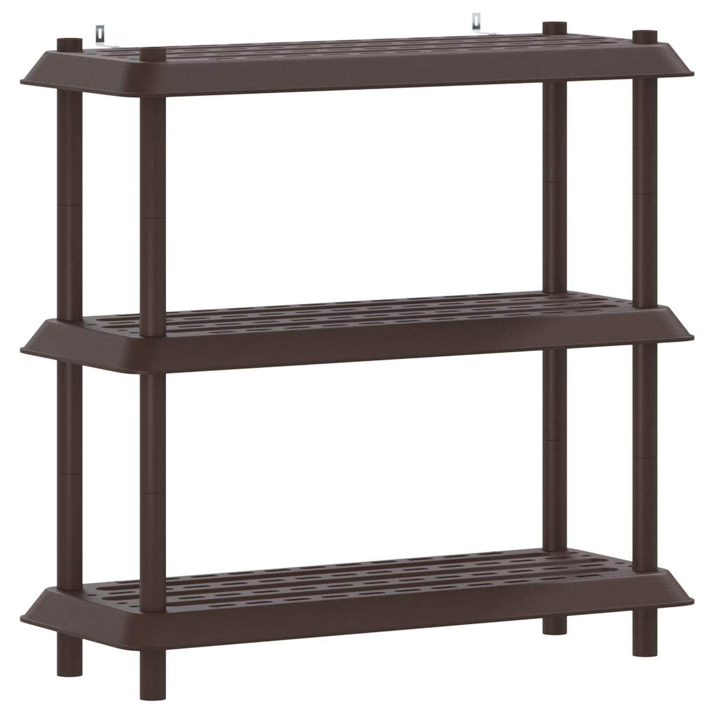 Shelving Unit 3-Tier 100 x 40 x 96 cm PP Brown