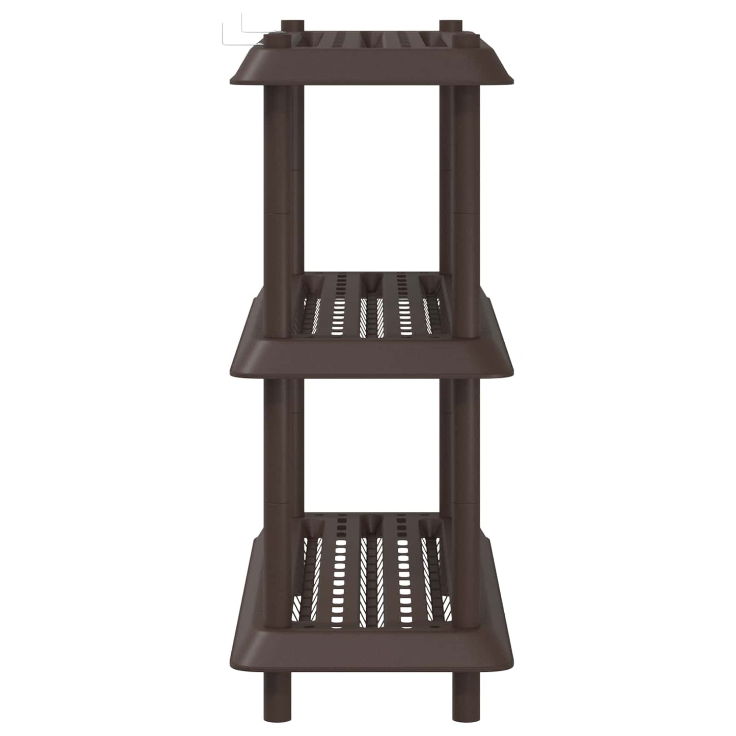 Shelving Unit 3-Tier 100 x 40 x 96 cm PP Brown