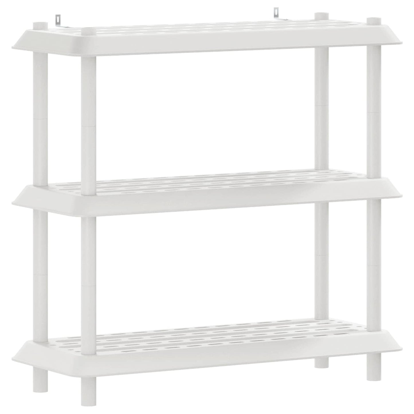 Shelving Unit 3-Tier 100 x 40 x 96 cm PP White