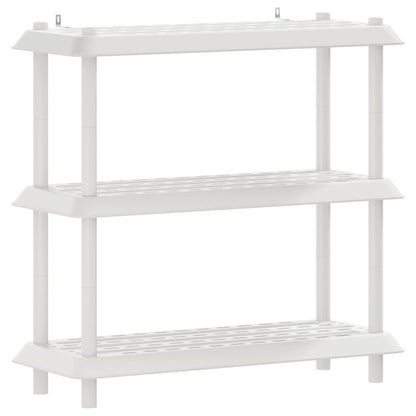 Shelving Unit 3-Tier 100 x 40 x 96 cm PP White
