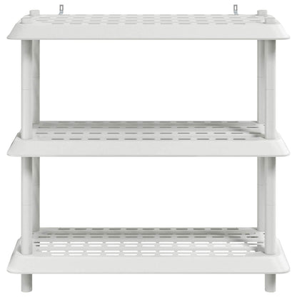 Shelving Unit 3-Tier 100 x 40 x 96 cm PP White