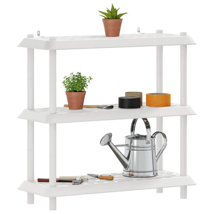 Shelving Unit 3-Tier 100 x 40 x 96 cm PP White