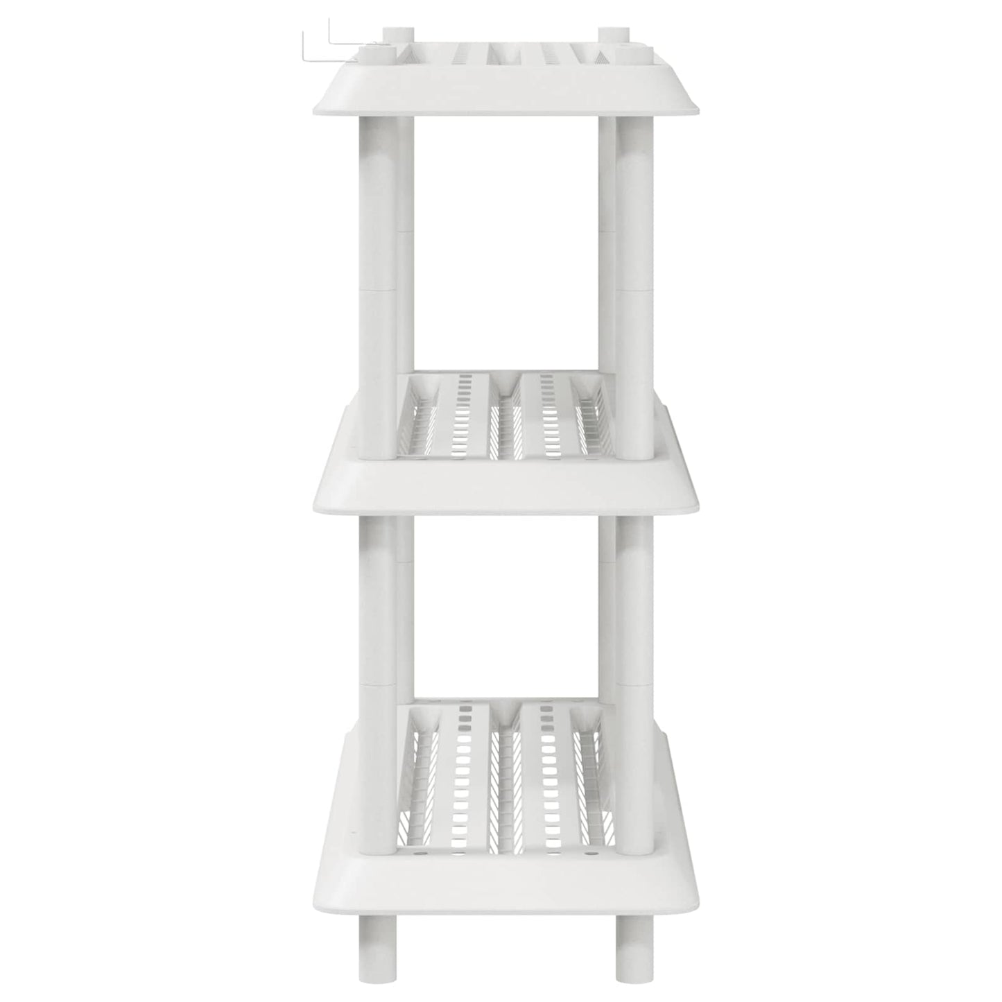 Shelving Unit 3-Tier 100 x 40 x 96 cm PP White