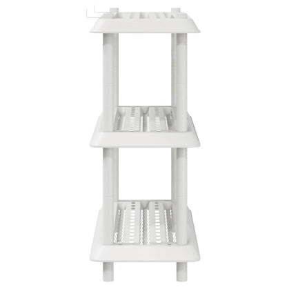 Shelving Unit 3-Tier 100 x 40 x 96 cm PP White