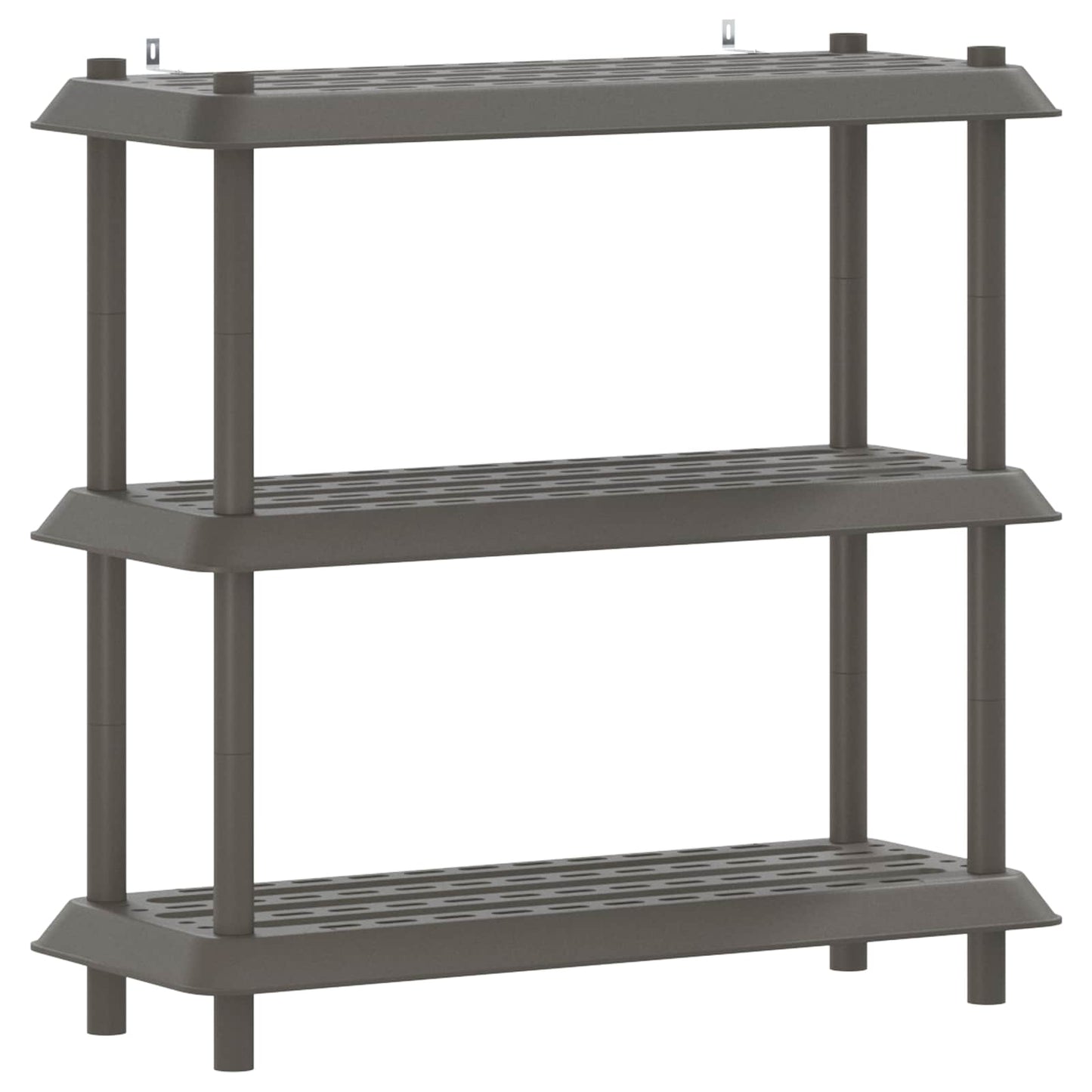 Shelving Unit 3-Tier 100 x 40 x 96 cm PP Light Grey