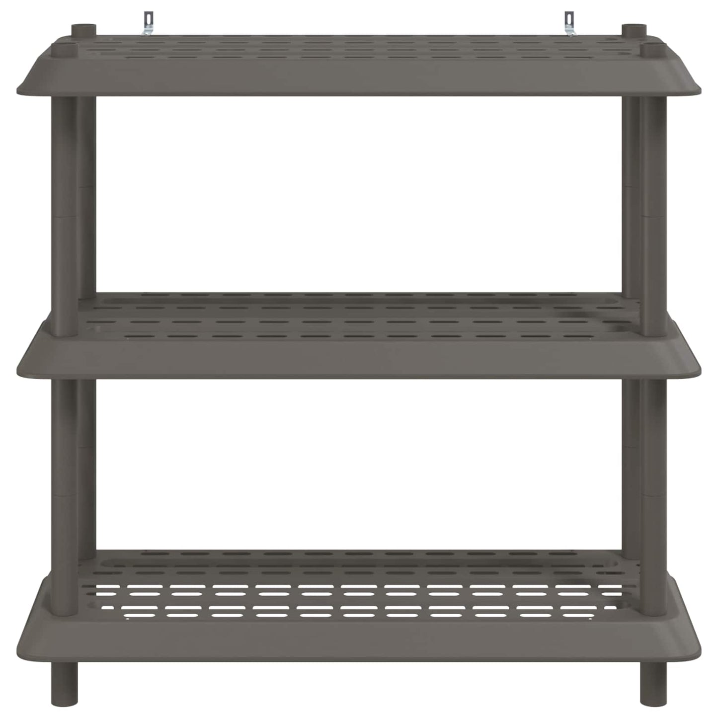 Shelving Unit 3-Tier 100 x 40 x 96 cm PP Light Grey