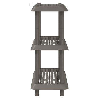 Shelving Unit 3-Tier 100 x 40 x 96 cm PP Light Grey