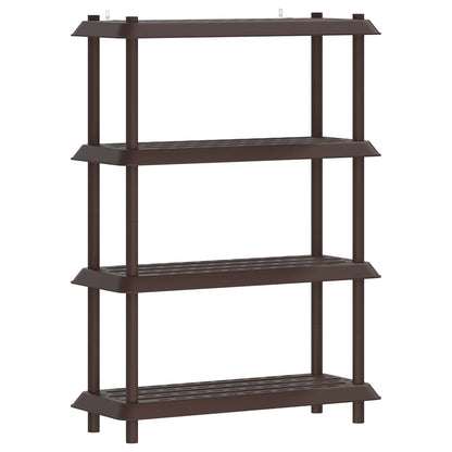 Shelving Unit 4-Tier 100 x 40 x 136.5 cm PP Brown