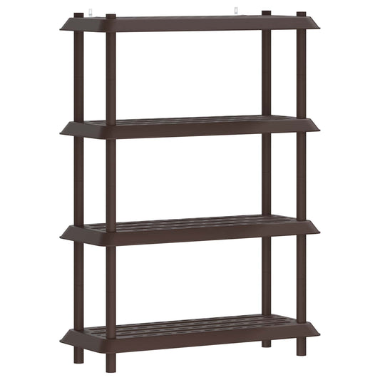 Shelving Unit 4-Tier 100 x 40 x 136.5 cm PP Brown