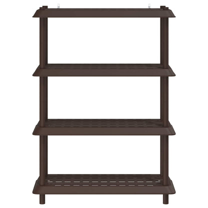 Shelving Unit 4-Tier 100 x 40 x 136.5 cm PP Brown