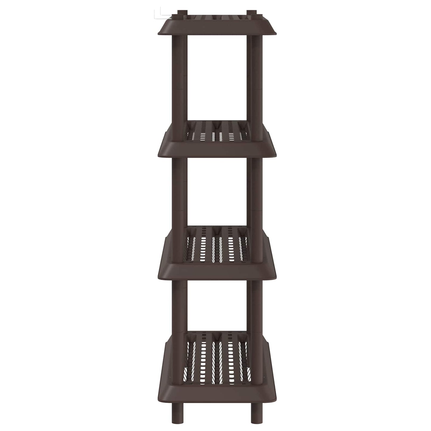 Shelving Unit 4-Tier 100 x 40 x 136.5 cm PP Brown