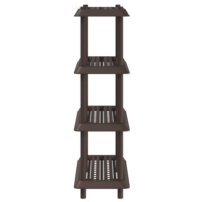 Shelving Unit 4-Tier 100 x 40 x 136.5 cm PP Brown