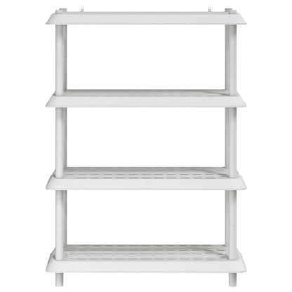 Shelving Unit 4-Tier 100 x 40 x 136.5 cm PP White