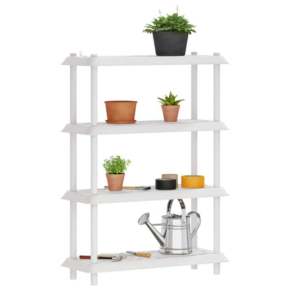 Shelving Unit 4-Tier 100 x 40 x 136.5 cm PP White