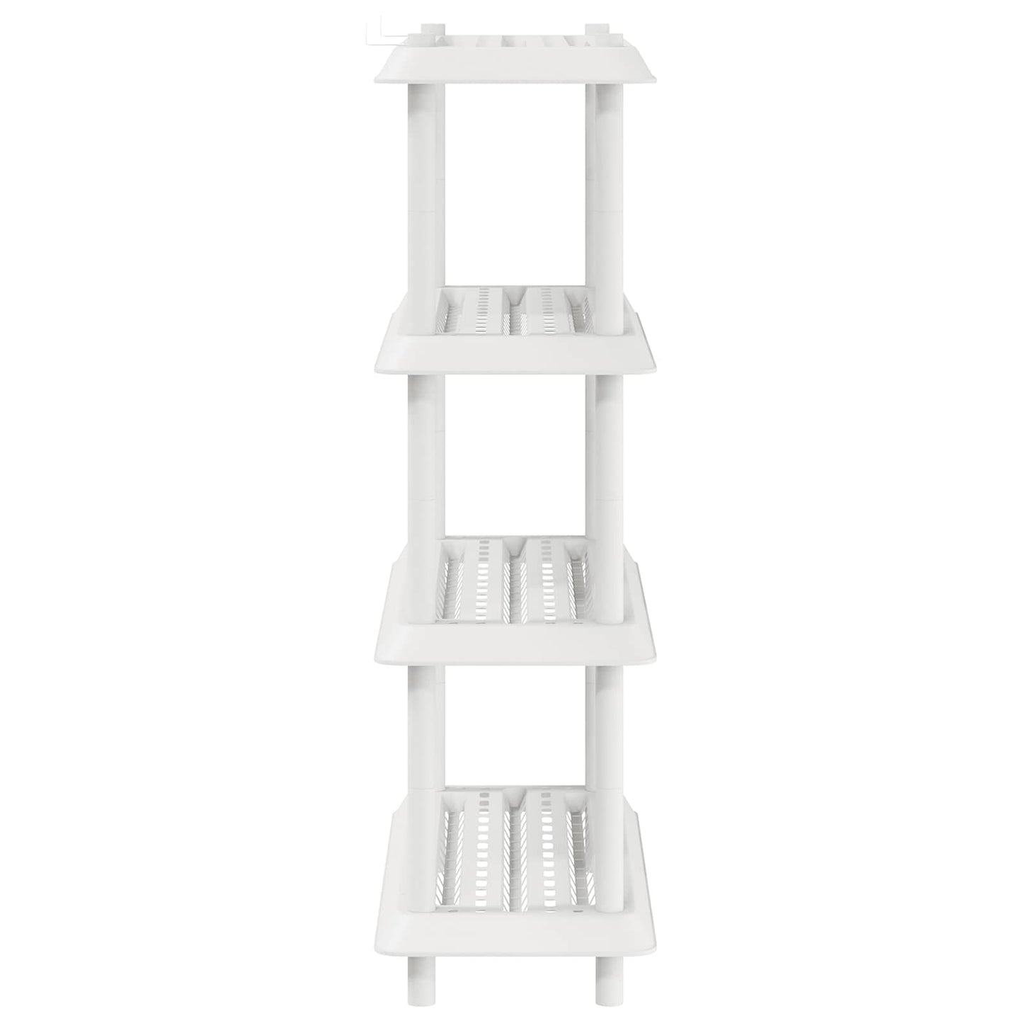 Shelving Unit 4-Tier 100 x 40 x 136.5 cm PP White