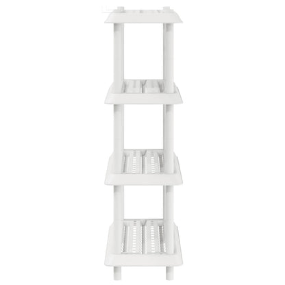 Shelving Unit 4-Tier 100 x 40 x 136.5 cm PP White