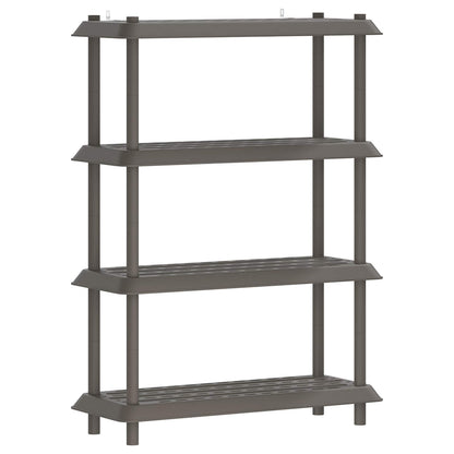Shelving Unit 4-Tier 100 x 40 x 136.5 cm PP Light Grey