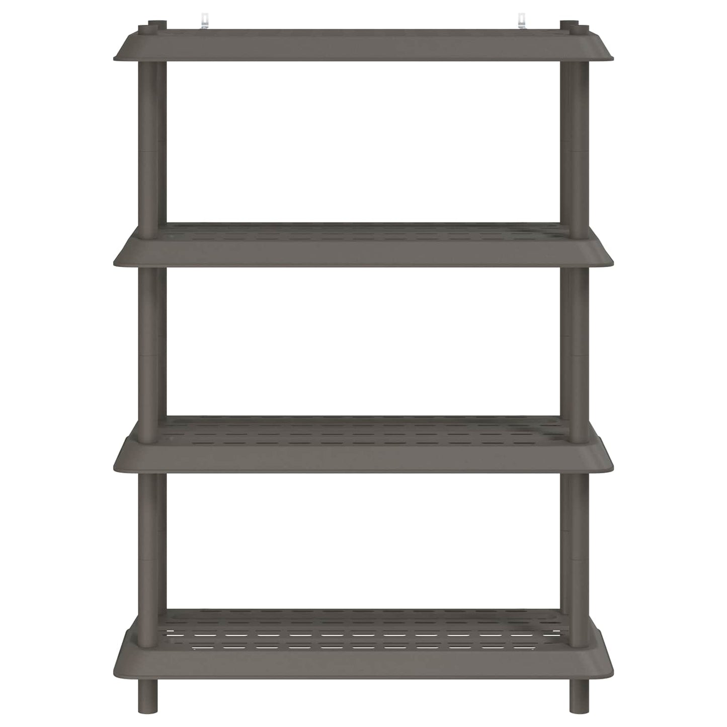 Shelving Unit 4-Tier 100 x 40 x 136.5 cm PP Light Grey