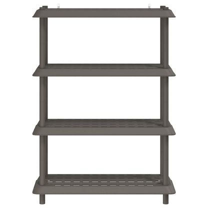 Shelving Unit 4-Tier 100 x 40 x 136.5 cm PP Light Grey