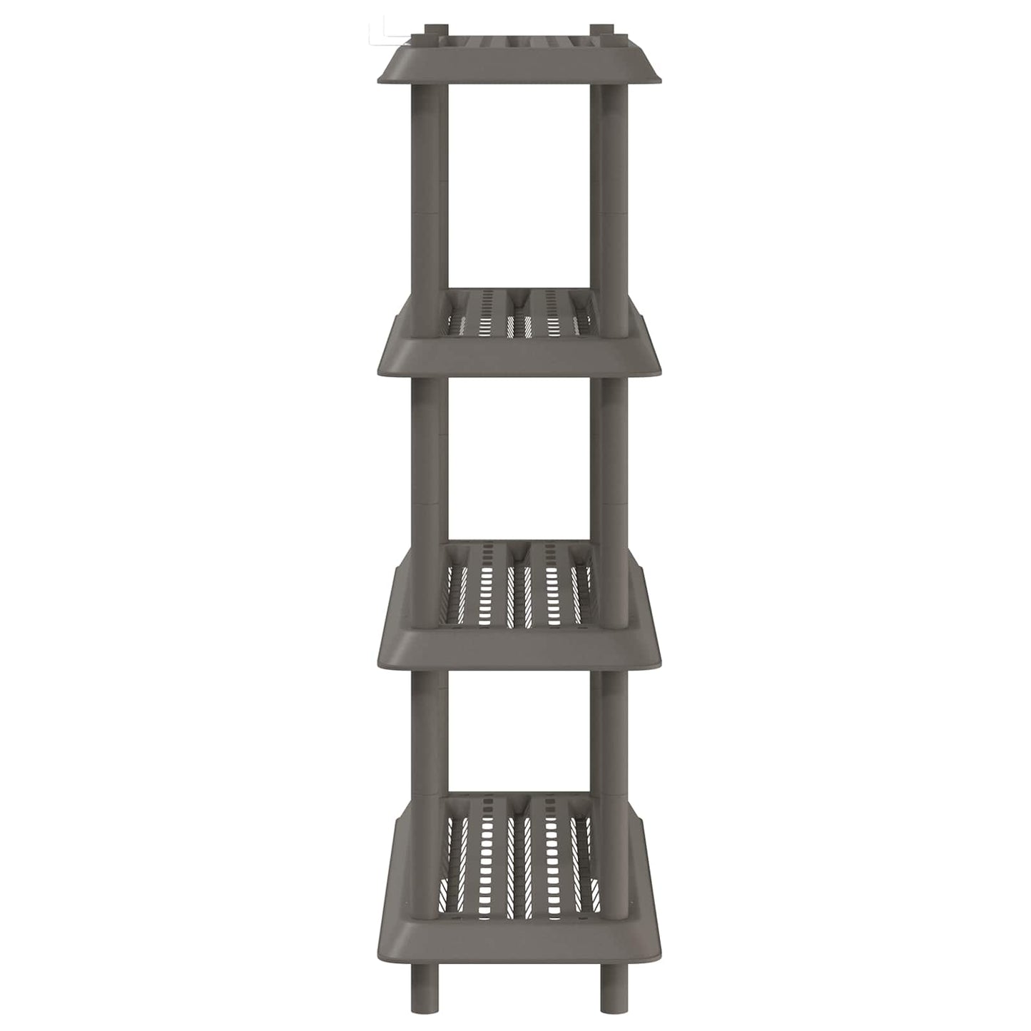 Shelving Unit 4-Tier 100 x 40 x 136.5 cm PP Light Grey