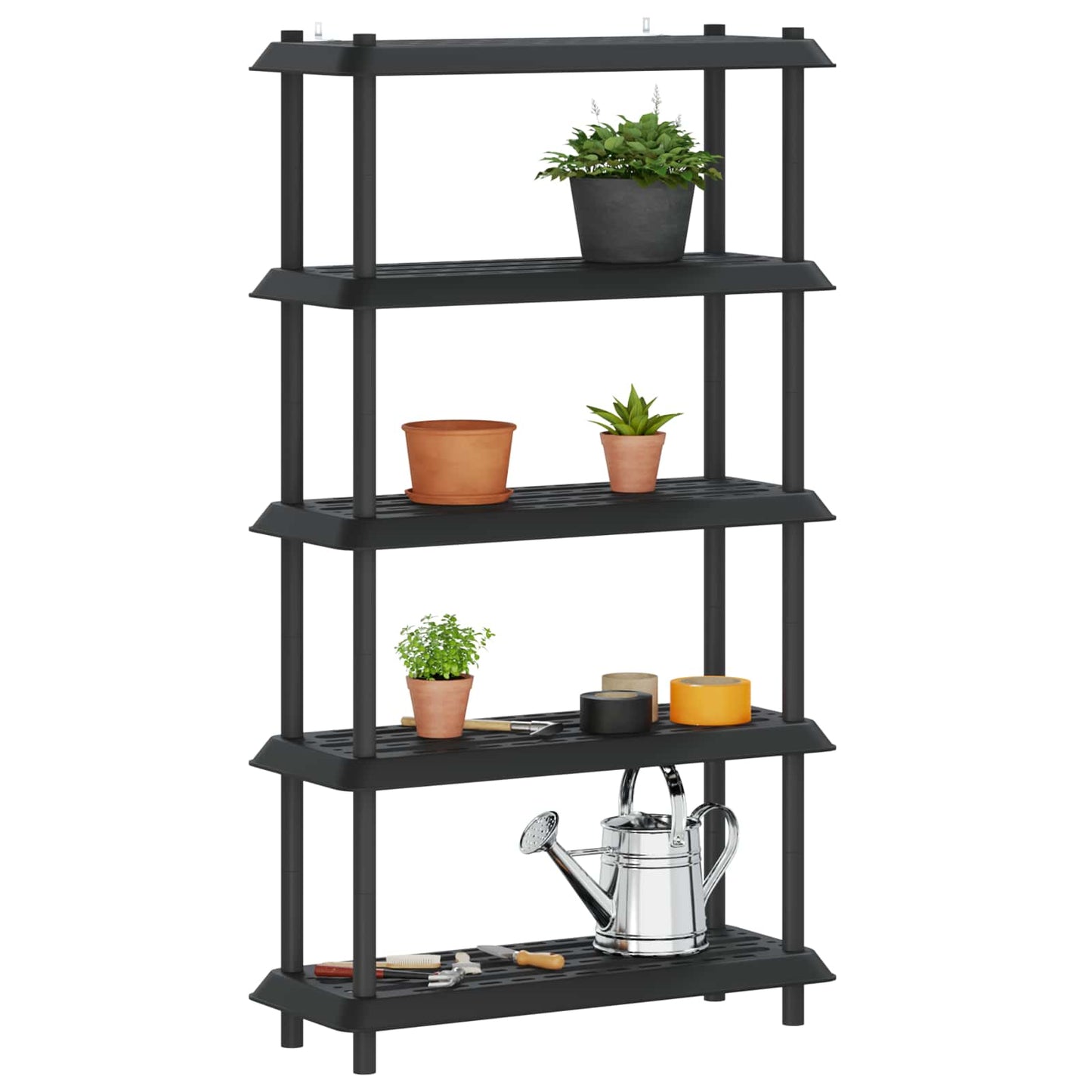 Shelving Unit 5-Tier 100 x 40 x 177 cm PP Anthracite